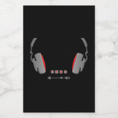 Étiquette Pour Bocaux Casques avec boutons de contrôle du volume des méd (Étiquettes simples)