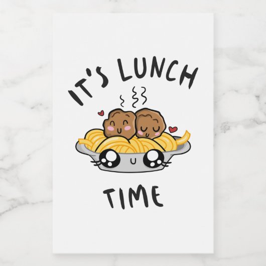 Étiquette Pour Bocaux C'est l'heure du déjeuner (Étiquettes simples)