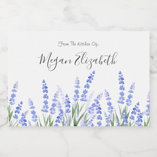 Étiquette Pour Bocaux Champ de Lavande 2 (Étiquettes simples)