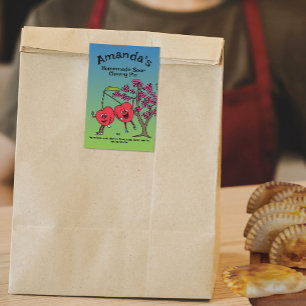 Étiquette Pour Bocaux Cherry Pals Drôle Cartoon Jam Pie et plus