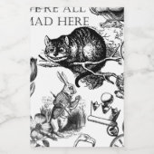 Étiquette Pour Bocaux Cheshire Chat classique alice au merveilleux fou (Étiquettes simples)