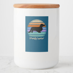 Étiquette Pour Bocaux Cheveux longs Dachshund - Silhouette 1