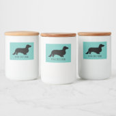Étiquette Pour Bocaux Cheveux longs Dachshund - Silhouette 1 (Bouteilles)