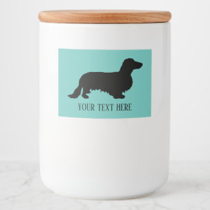 Étiquette Pour Bocaux Cheveux longs Dachshund - Silhouette 1