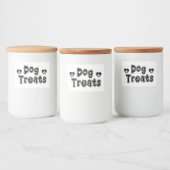 Étiquette Pour Bocaux Chien Traite le texte Empreinte de patte (Bouteilles)