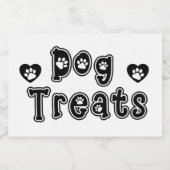 Étiquette Pour Bocaux Chien Traite le texte Empreinte de patte (Étiquettes simples)