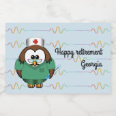 Étiquette Pour Bocaux chouette de l'infirmière - pot en verre (Étiquettes simples)