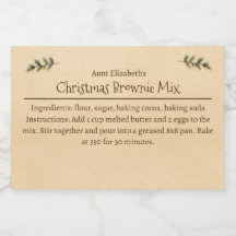 Christmas Brownie Baking Mix Personalized Simple