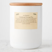 Étiquette Pour Bocaux Christmas Brownie Baking Mix Personalized Simple (Devant)