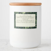Étiquette Pour Bocaux Christmas Cookie Mix Greenery Pattern Personalized (Devant)