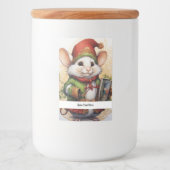 Étiquette Pour Bocaux Christmas Mouse 2 Votre texte ici (Devant)