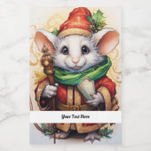 Étiquette Pour Bocaux Christmas Mouse 4 Votre texte ici (Étiquettes simples)