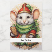 Étiquette Pour Bocaux Christmas Mouse 5 Votre texte ici (Étiquettes simples)