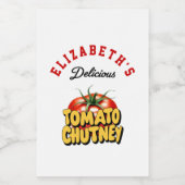 Étiquette Pour Bocaux Chutney de tomates (Étiquettes simples)