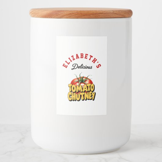 Étiquette Pour Bocaux Chutney de tomates (Devant)