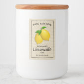 Étiquette Pour Bocaux Citrons de Limoncello personnalisés faits maison (Devant)