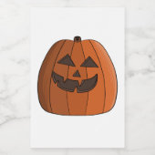 Étiquette Pour Bocaux Citrouille cool (Étiquettes simples)