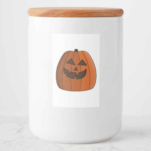 Étiquette Pour Bocaux Citrouille cool (Devant)