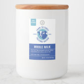 Étiquette Pour Bocaux Classic Navy Blue Dairy Cow Head Logo Milk Étiquet (Devant)