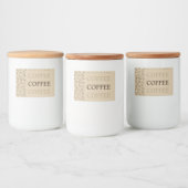 Étiquette Pour Bocaux Coffee Label – Retro Coffee Beans (Bouteilles)