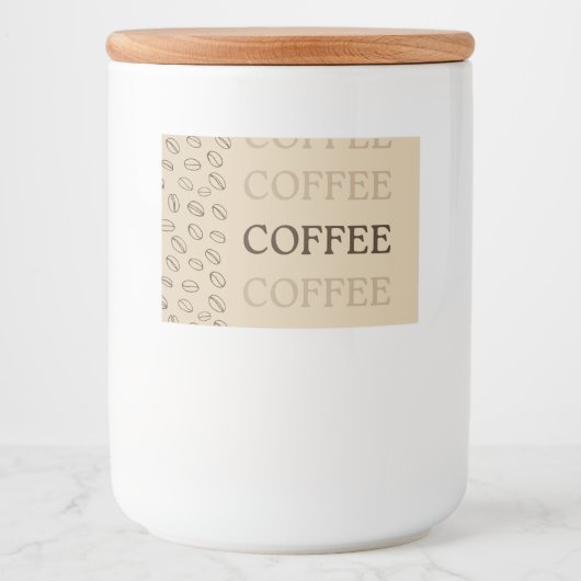 Étiquette Pour Bocaux Coffee Label – Retro Coffee Beans (Devant)