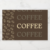Étiquette Pour Bocaux Coffee Label – Retro Coffee Beans (Étiquettes simples)