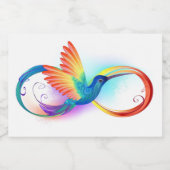 Étiquette Pour Bocaux Colibri arc-en-ciel avec symbole Infinity (Étiquettes simples)