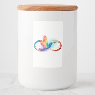 Étiquette Pour Bocaux Colibri arc-en-ciel avec symbole Infinity