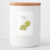 Étiquette Pour Bocaux Collection Cute Turtle-Kawaii (Devant)