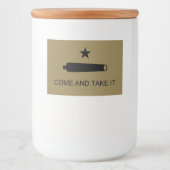 Étiquette Pour Bocaux Come & Take It ! Flag de Texas State (Devant)