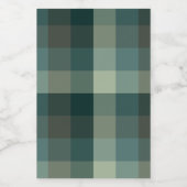 Étiquette Pour Bocaux Conception carreaux Vichy vert (Étiquettes simples)