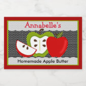 Étiquette Pour Bocaux Conception d'Apple alimentaire maison personnalisé (Étiquettes simples)