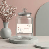 Étiquette Pour Bocaux Conception de pastel abstrait : Florales modernes