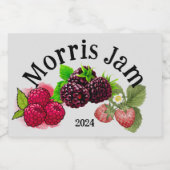 Étiquette Pour Bocaux Confiture de baies maison (Étiquettes simples)