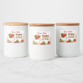Étiquette Pour Bocaux Confiture de fraises (Bouteilles)