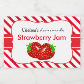 Étiquette Pour Bocaux Confiture de fraises ou gelées (Étiquettes simples)