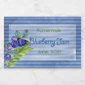Étiquette Pour Bocaux Conserves de confiture de bleuet (Étiquettes simples)