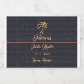 Étiquette Pour Bocaux Conteneur alimentaire moderne 50th Birthday Gold N (Étiquettes simples)