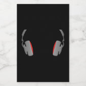 Étiquette Pour Bocaux Cool de casque simple et classique (Étiquettes simples)