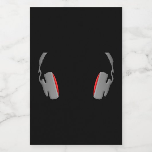 Étiquette Pour Bocaux Cool de casque simple et classique (Étiquettes simples)