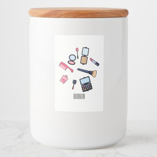 Étiquette Pour Bocaux Cosmétique / maquillage illustration (Devant)