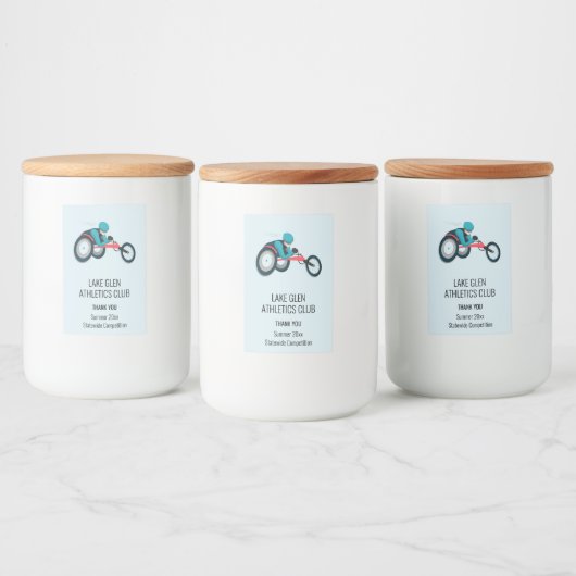 Étiquette Pour Bocaux Course en fauteuil roulant (Bouteilles)