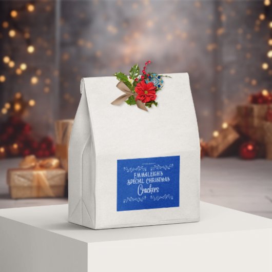 Étiquette Pour Bocaux Crackers faits maison Aesthétique Bleu