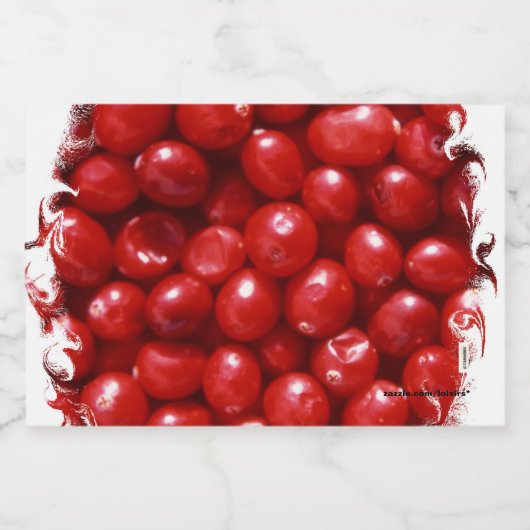 Étiquette Pour Bocaux Cranberry (Étiquettes simples)