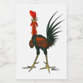 Étiquette Pour Bocaux Crazy rooster (Étiquettes simples)