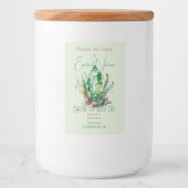 Étiquette Pour Bocaux Créez vos propres cristaux vert émeraude (Devant)