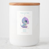 Étiquette Pour Bocaux Créez votre propre Dragon Bébé Violet (Devant)