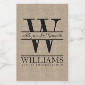 Étiquette Pour Bocaux Créez votre propre logo simple Anniversaire Monogr (Étiquettes simples)