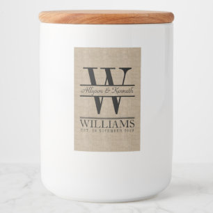 Étiquette Pour Bocaux Créez votre propre logo simple Anniversaire Monogr