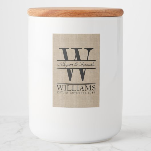 Étiquette Pour Bocaux Créez votre propre logo simple Anniversaire Monogr (Devant)